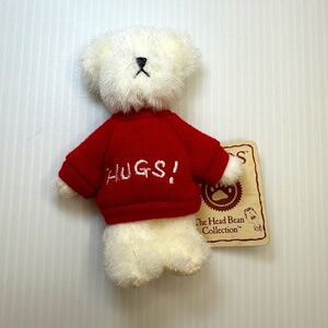 2003 BOYDS Mini Bear 3.5" Plush Thinkin Of Ya in Red Hugs! Sweater NEW TAGS